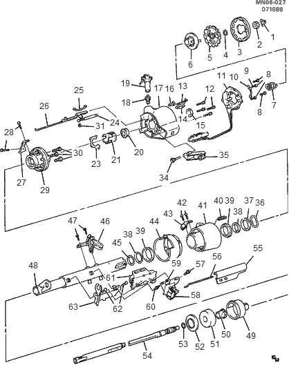 gm steering column parts diagram