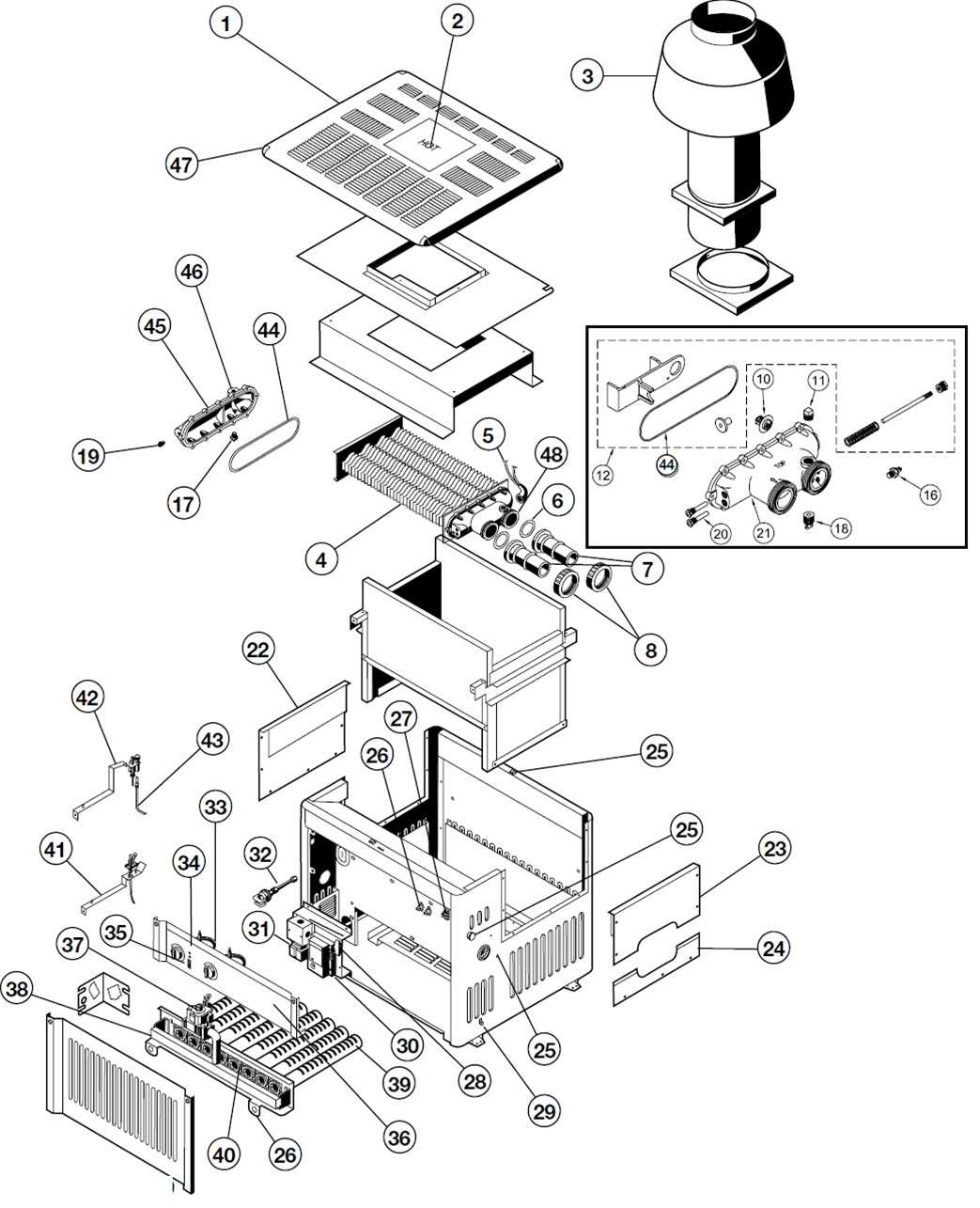 hayward h250 pool heater parts diagram