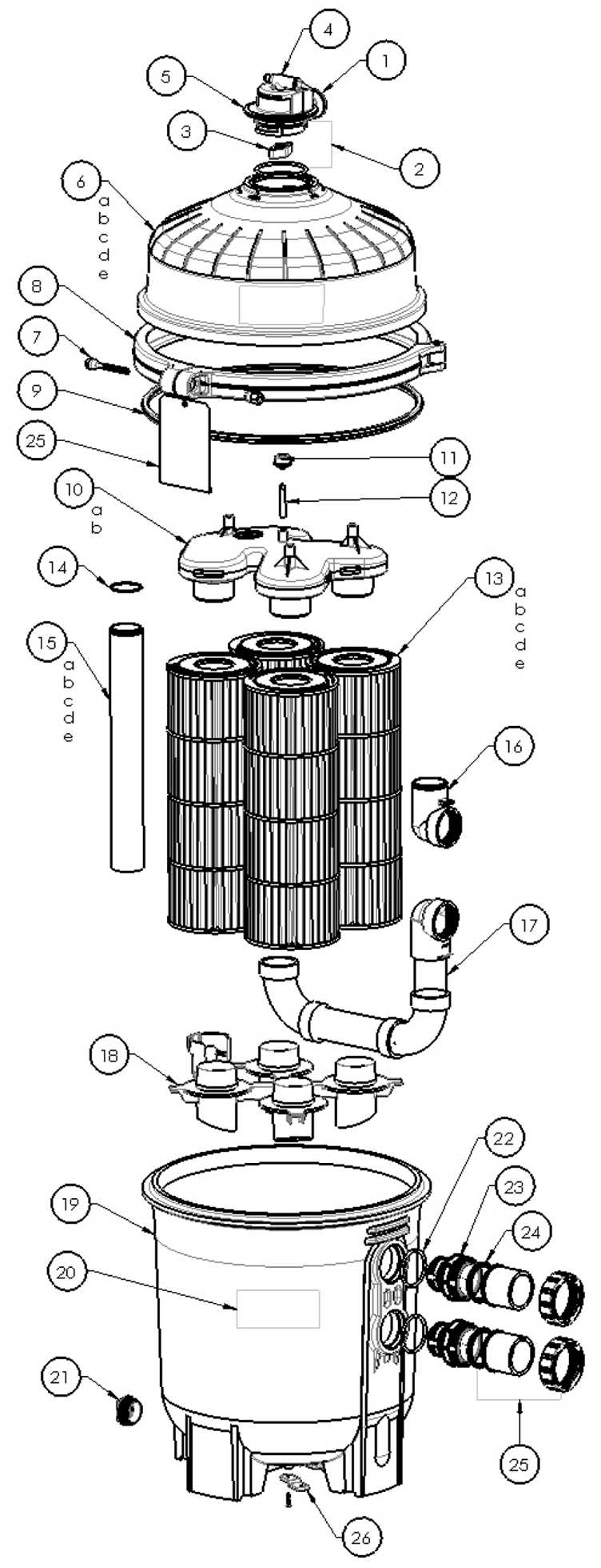 hayward pro series sand filter parts diagram