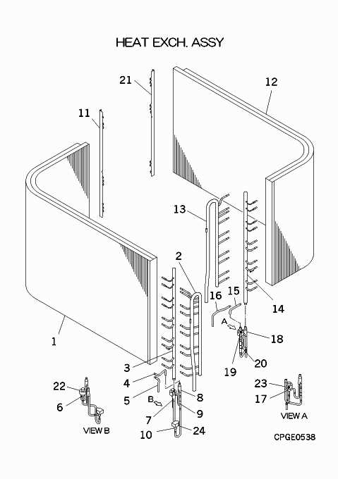 heat exchanger parts diagram