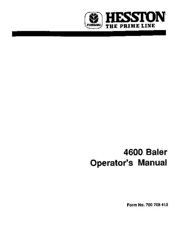 hesston 4600 baler parts diagram