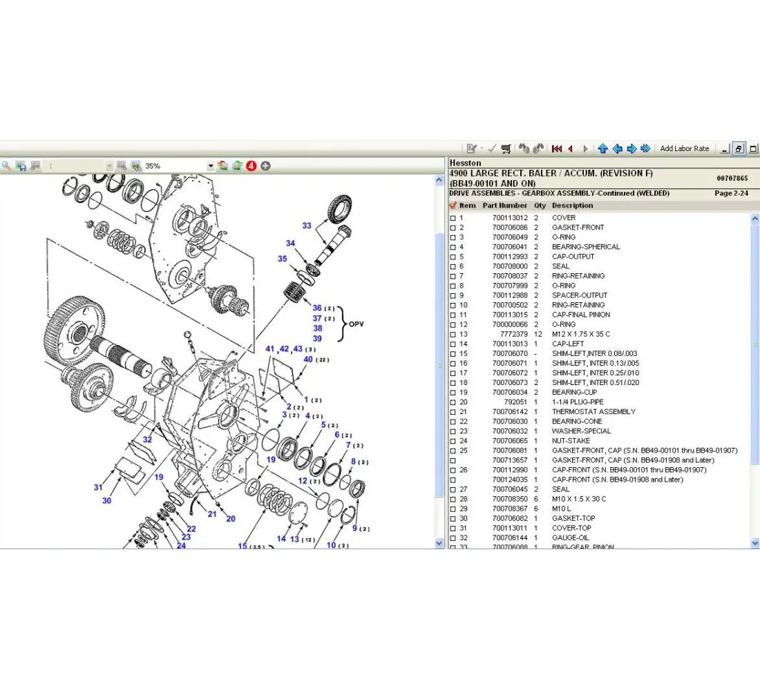 hesston 4600 baler parts diagram