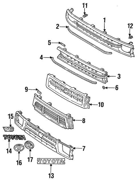 1990 toyota pickup parts diagram