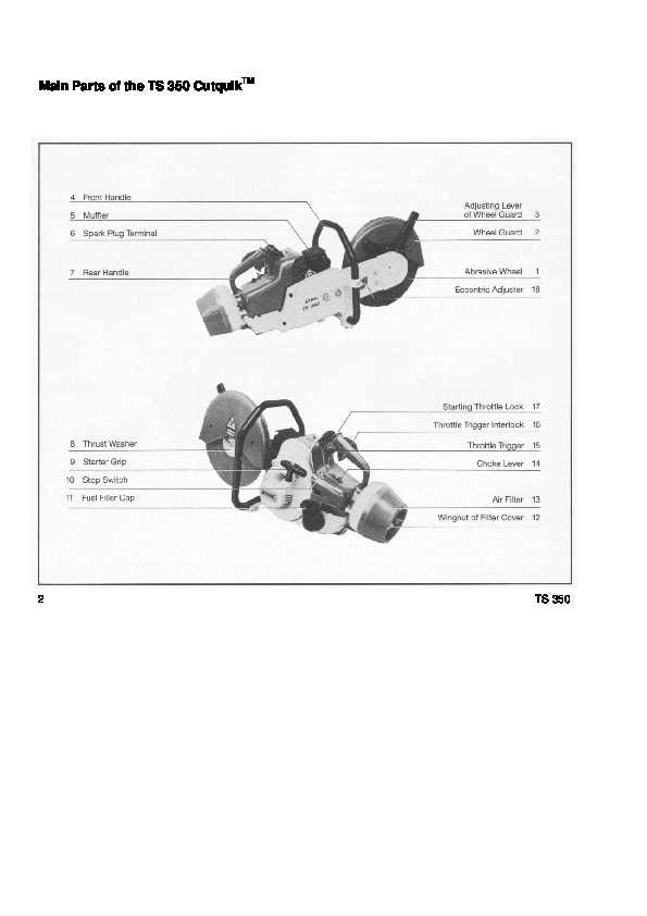 stihl ts350 super parts diagram