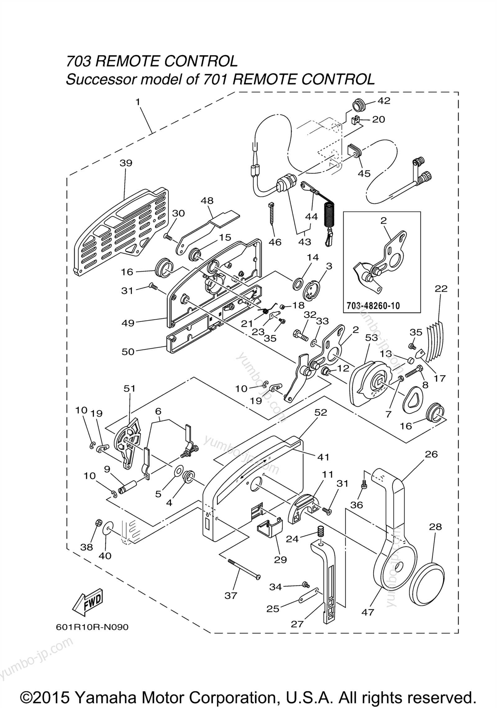 yamaha 703 remote control parts diagram