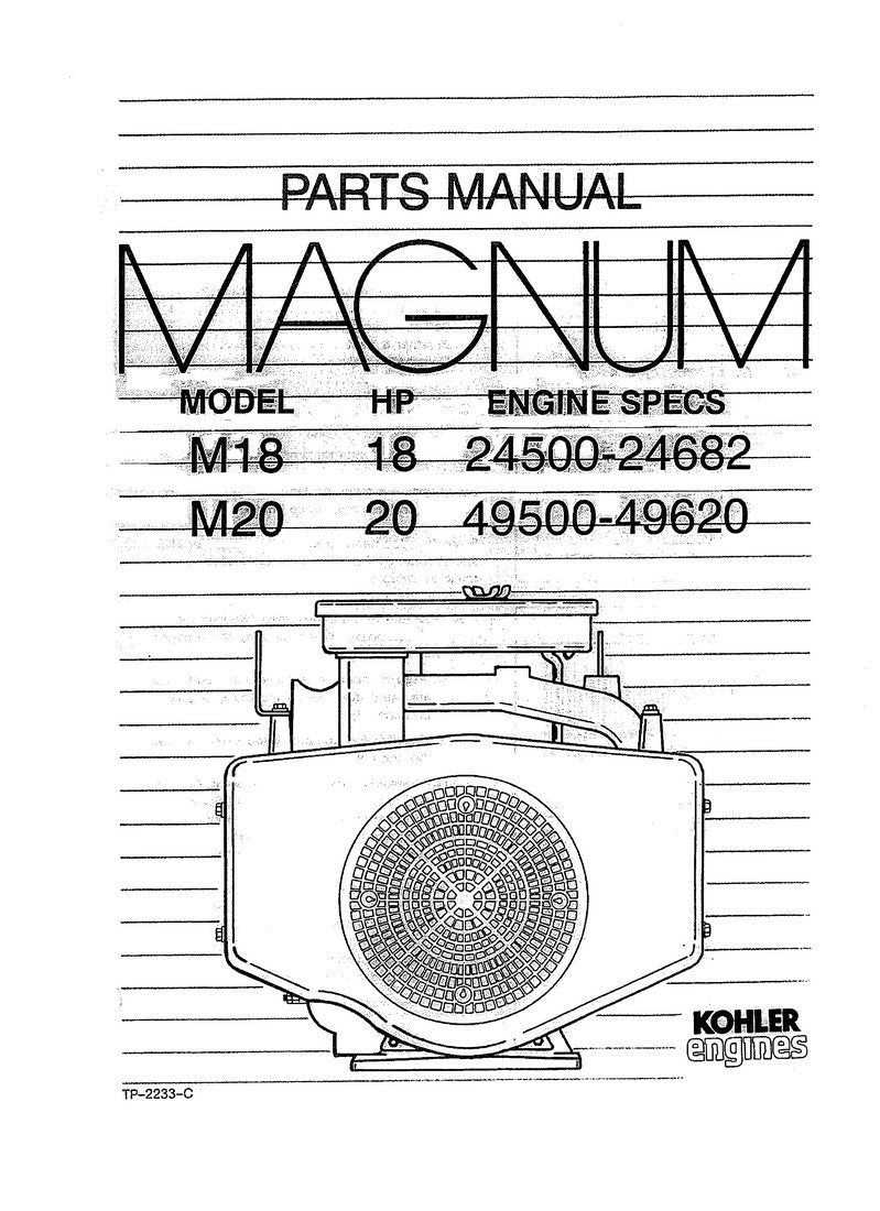 kohler motor parts diagram