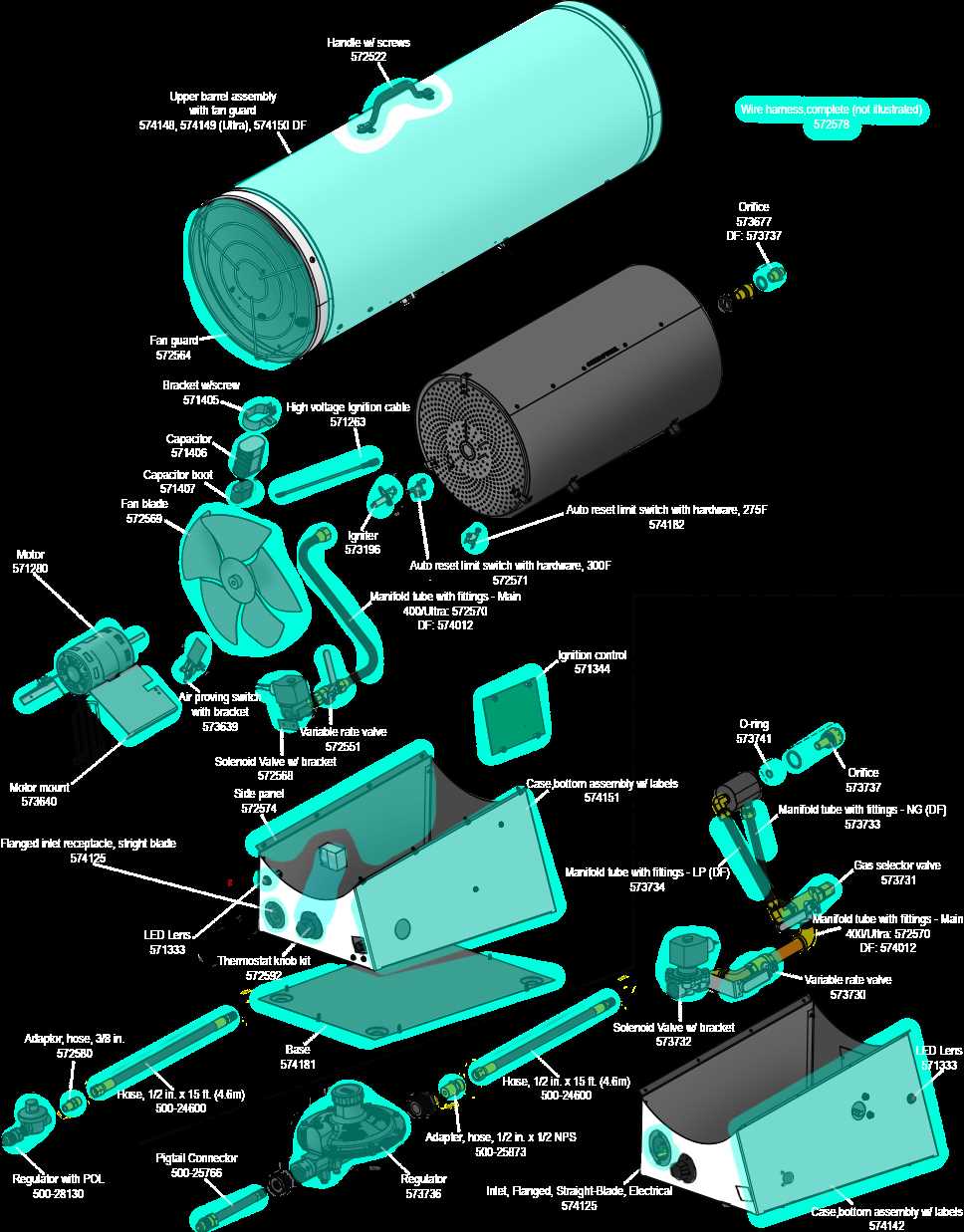 lb white heater parts diagram