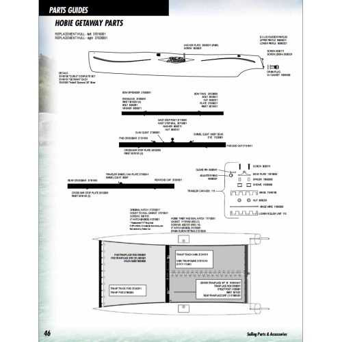 hobie kayak parts diagram