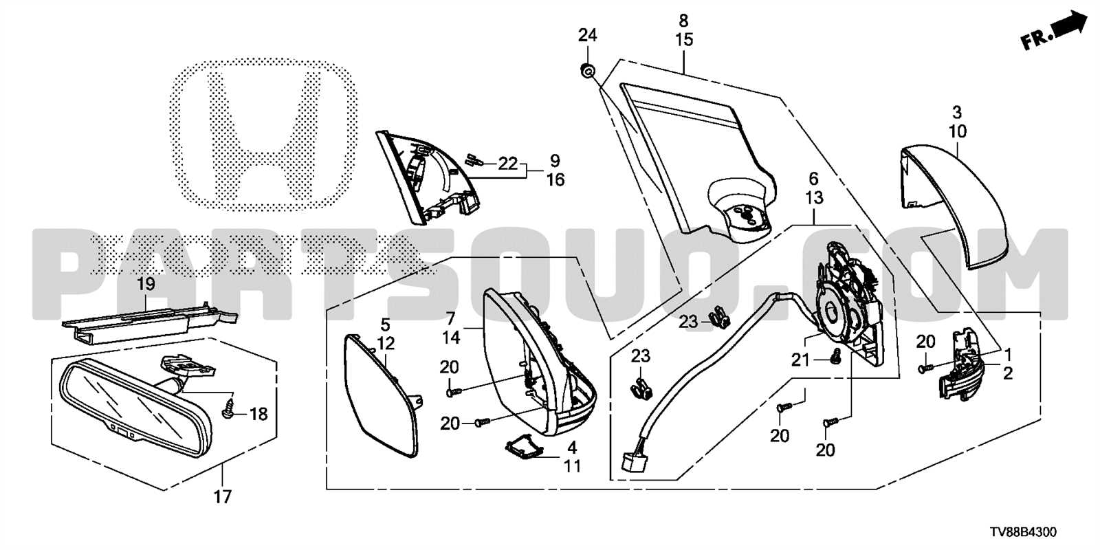 honda civic 2017 parts diagram