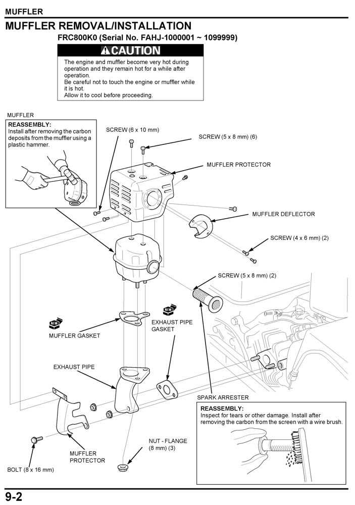 honda frc800 tiller parts diagram