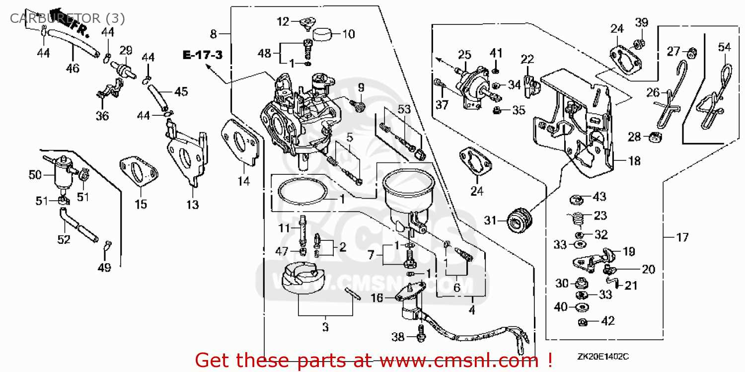 honda gx240 carburetor parts diagram