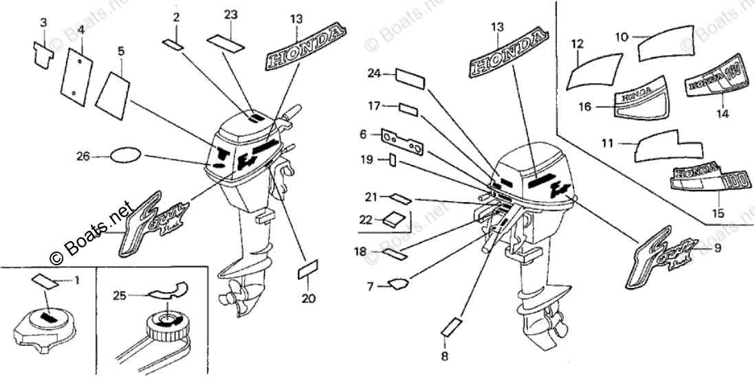 honda outboard motor parts diagram