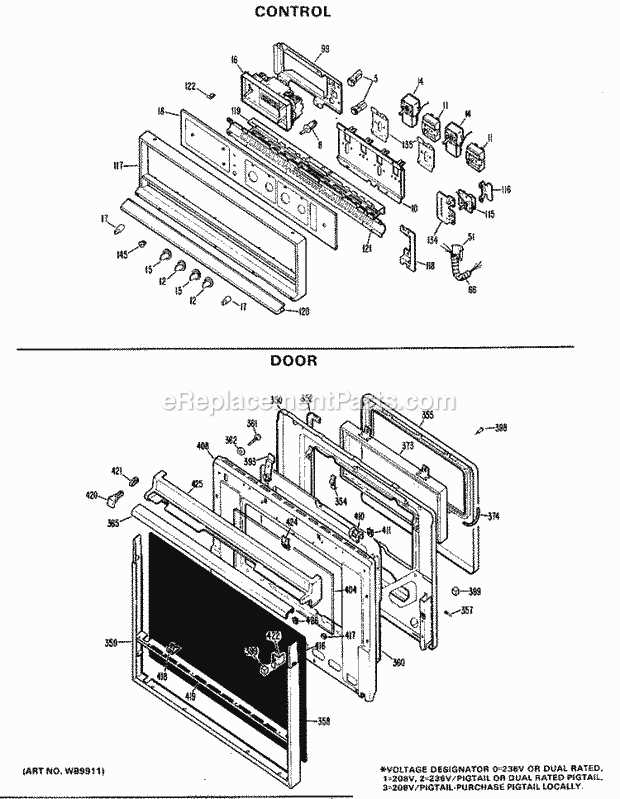 hotpoint oven parts diagram