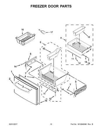 inside whirlpool refrigerator parts diagram