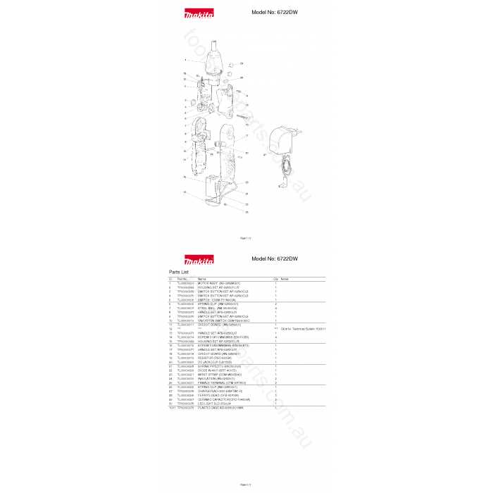 makita router parts diagram