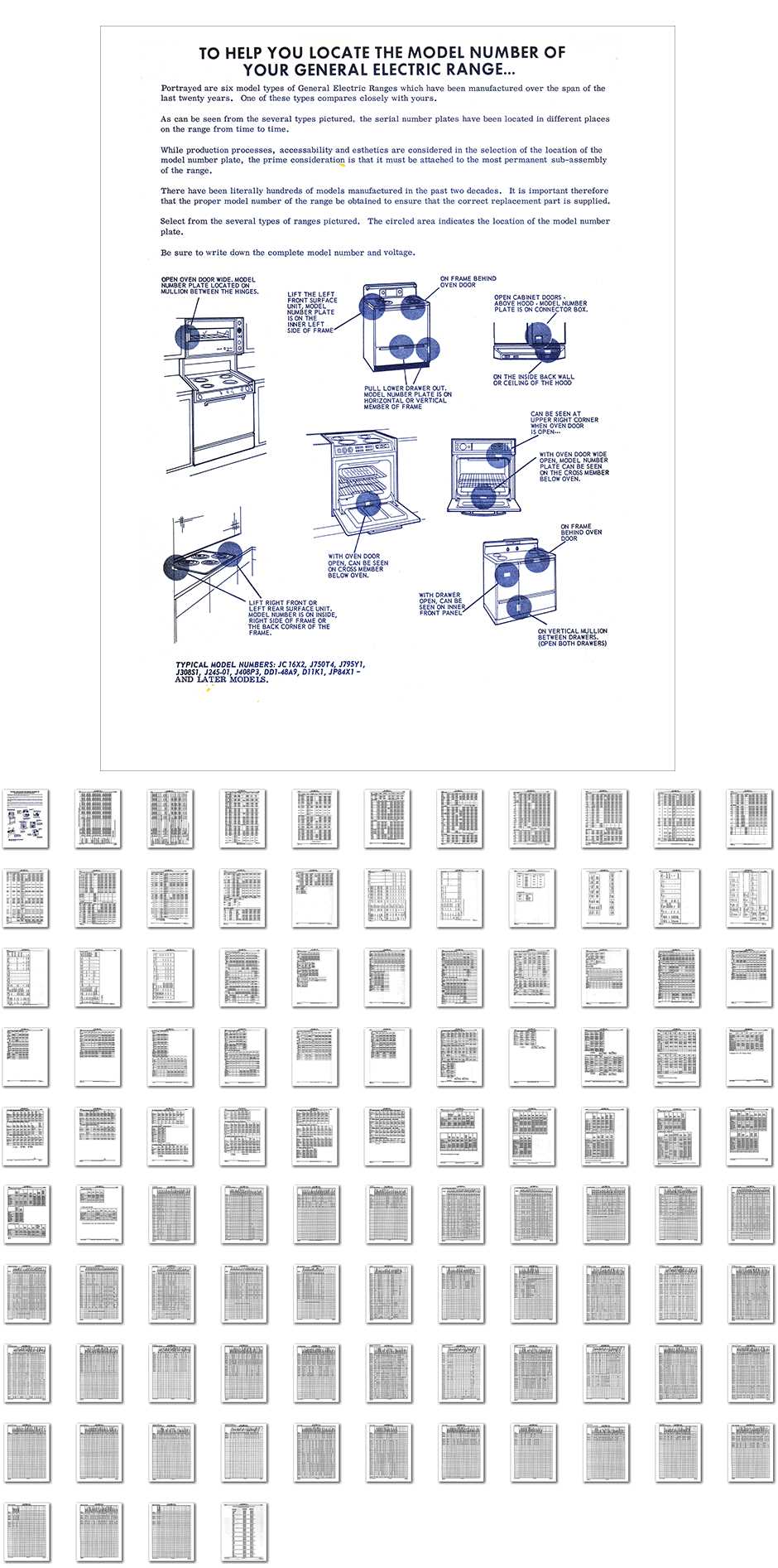 ge electric stove parts diagram