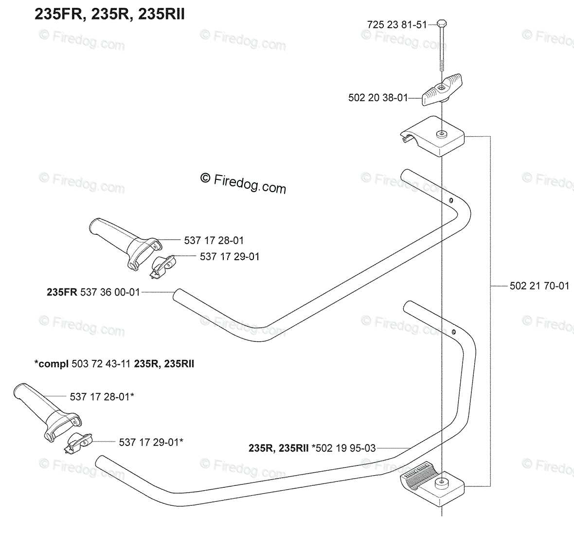 husqvarna 235 parts diagram