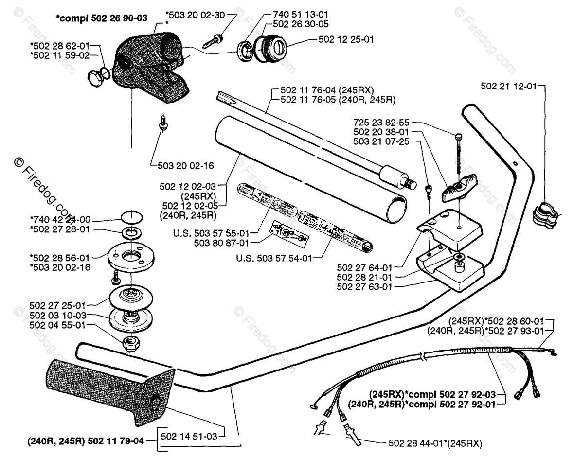 husqvarna 240 parts diagram