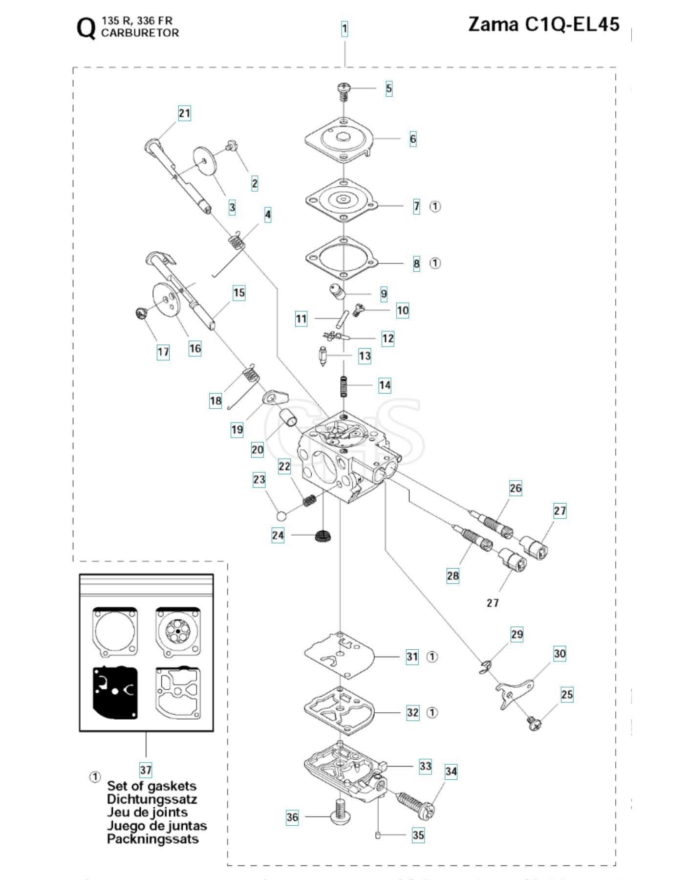 husqvarna 336fr parts diagram