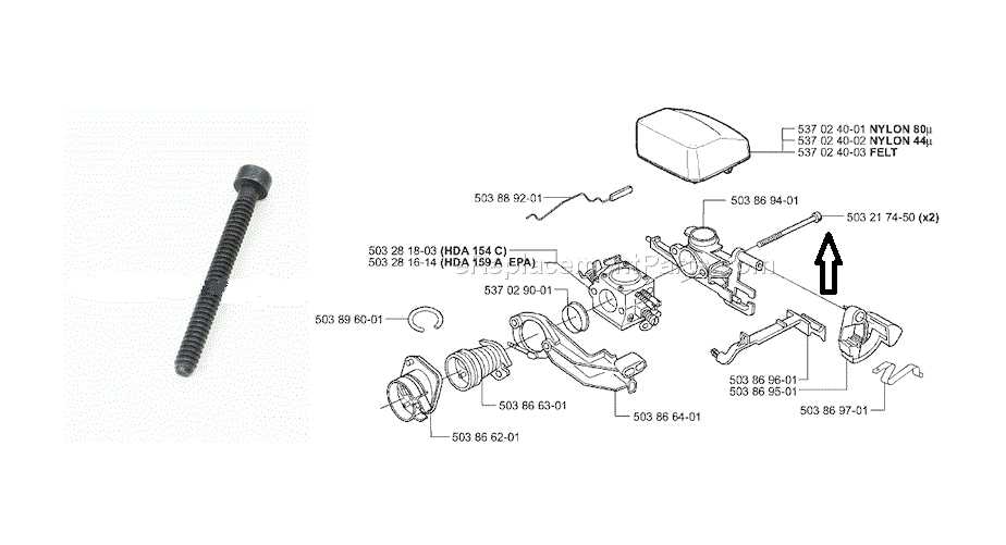 husqvarna 351 parts diagram