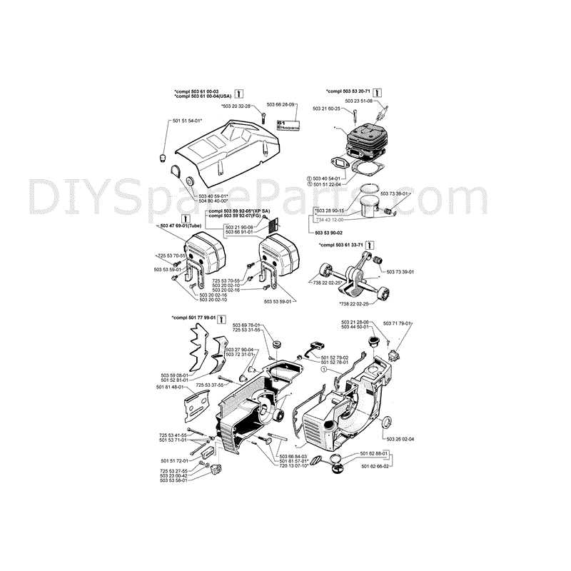 husqvarna 460 parts diagram