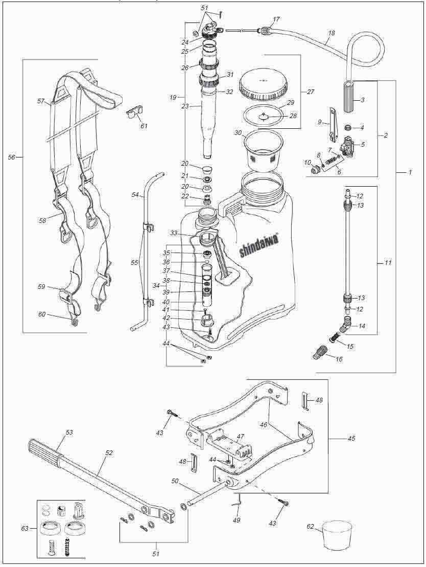 husqvarna backpack sprayer parts diagram