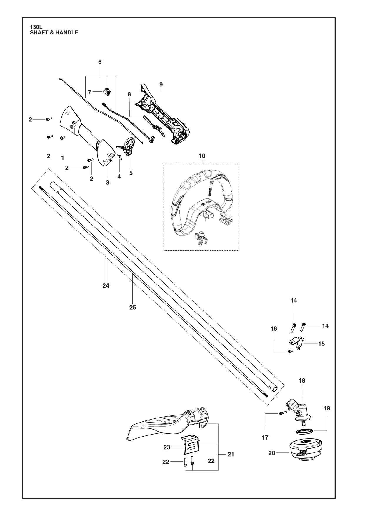 husqvarna pole saw parts diagram