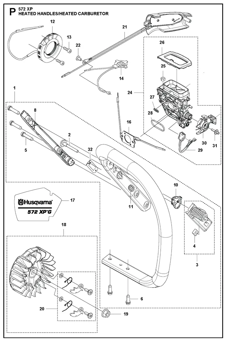 husqvarna weed eater parts diagram