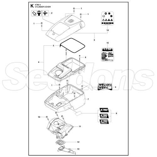 husqvarna k760 parts diagram