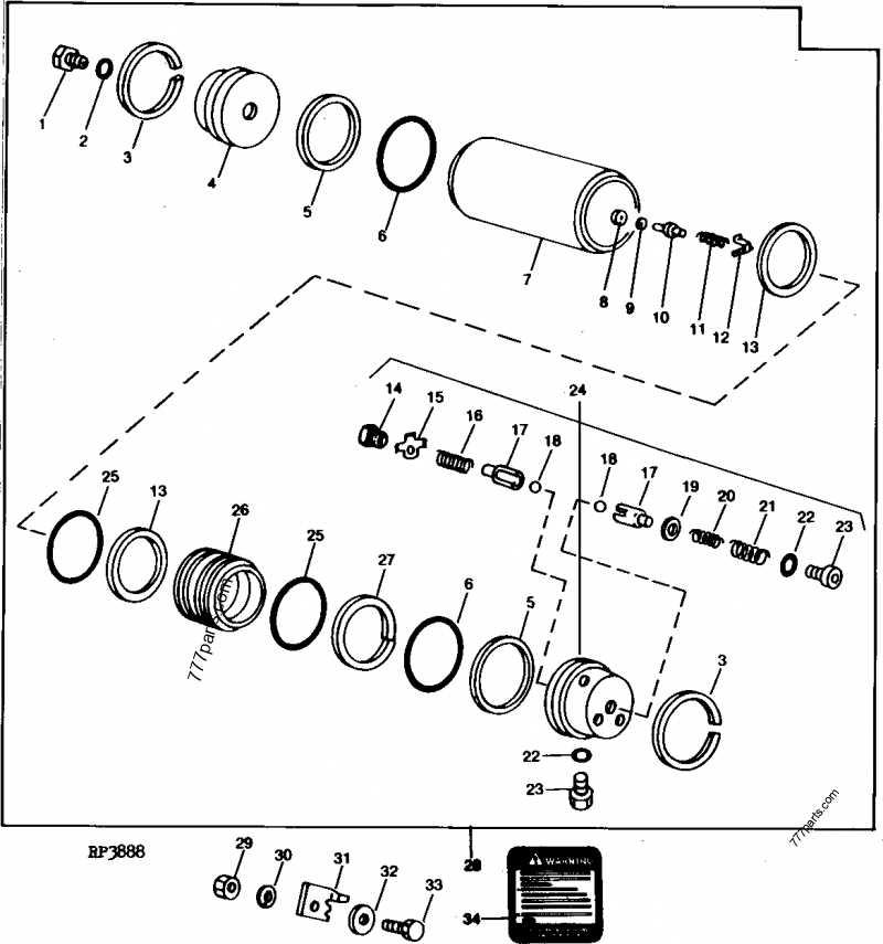 hydraulic ram parts diagram