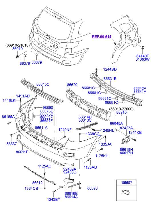 hyundai santa fe body parts diagram