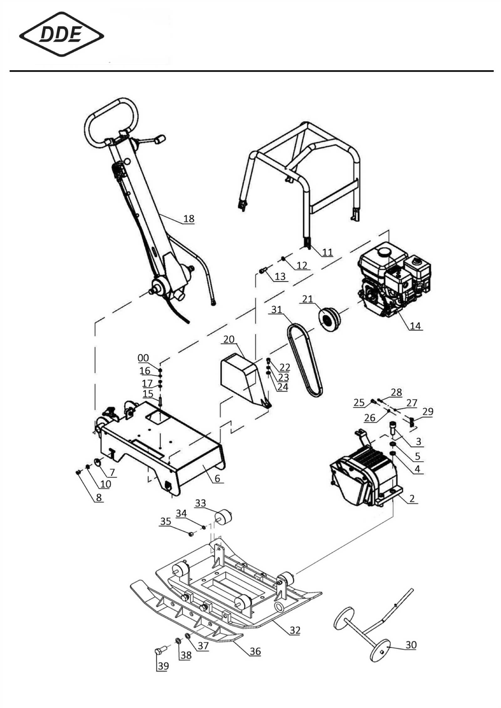 plate compactor parts diagram