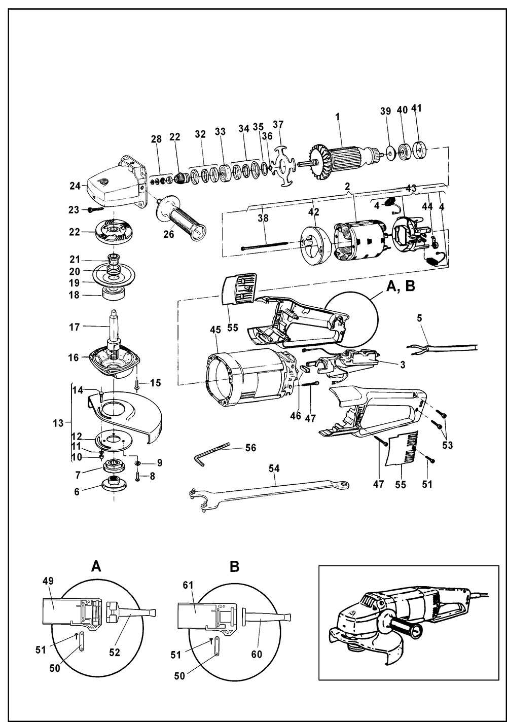 black and decker b2300 parts diagram