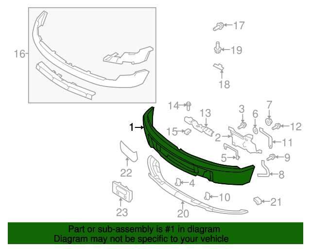 2013 ford f150 front bumper parts diagram