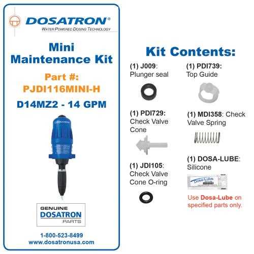 dosatron d14mz2 parts diagram