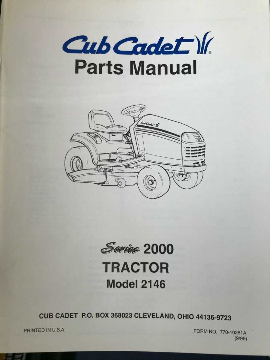 cub cadet series 2000 parts diagram