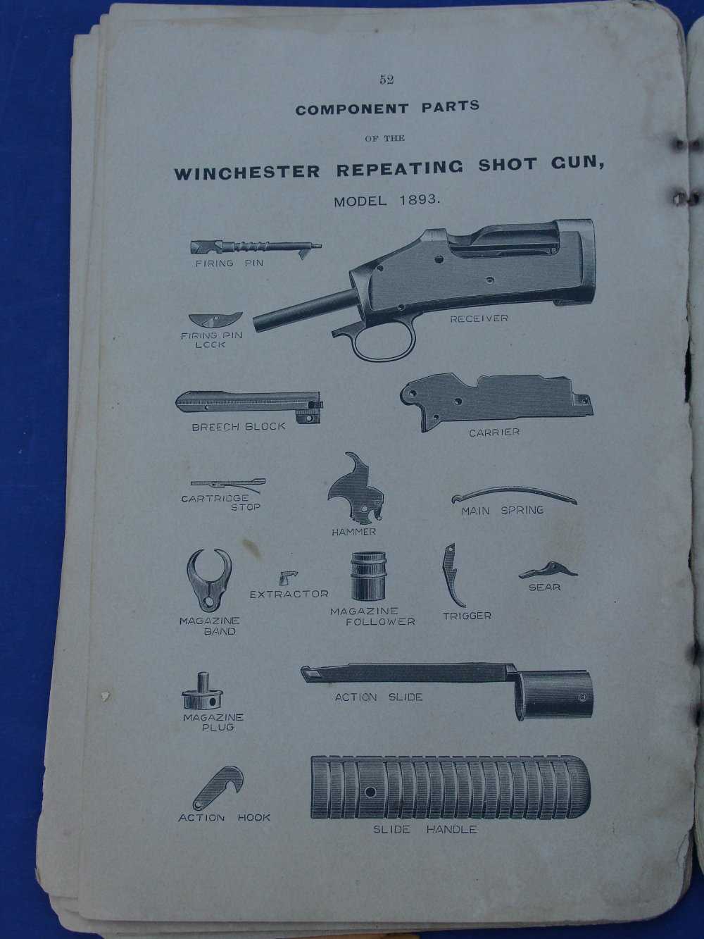 winchester model 1897 parts diagram