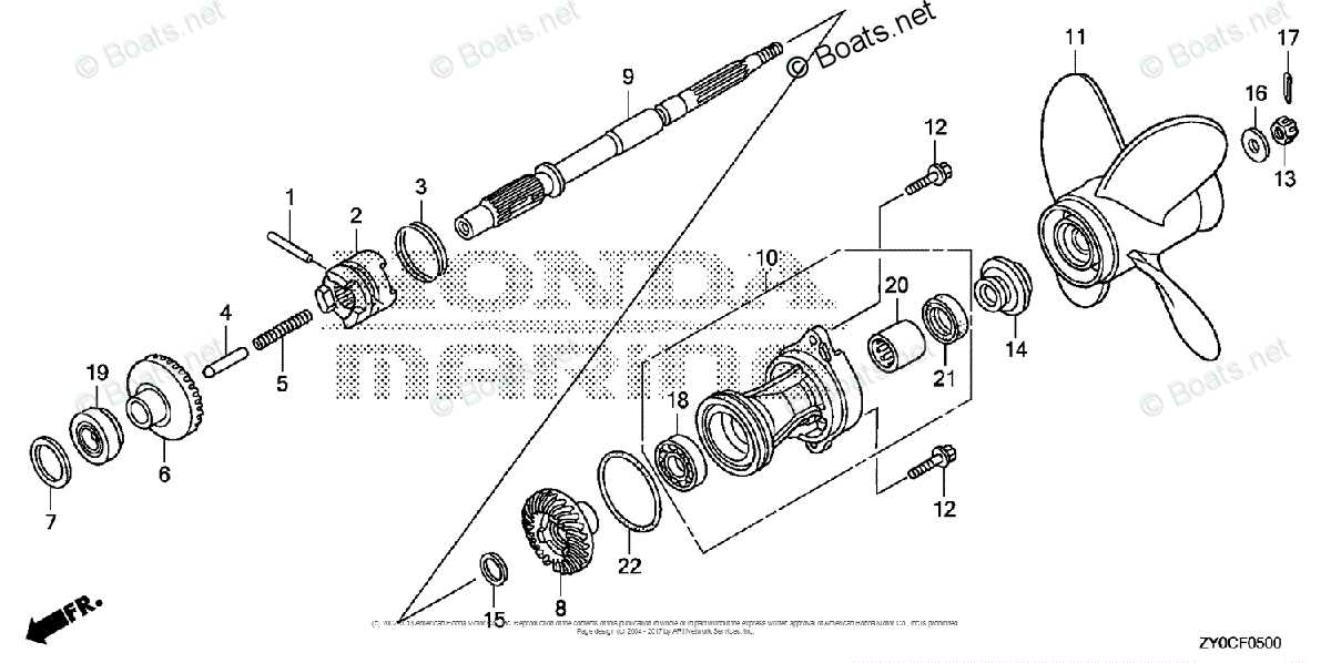 20 hp honda outboard parts diagram