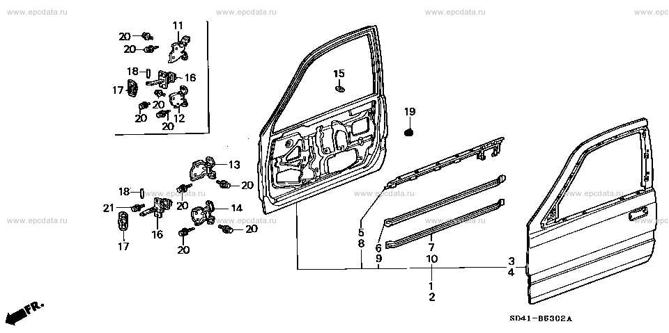 car door diagram parts