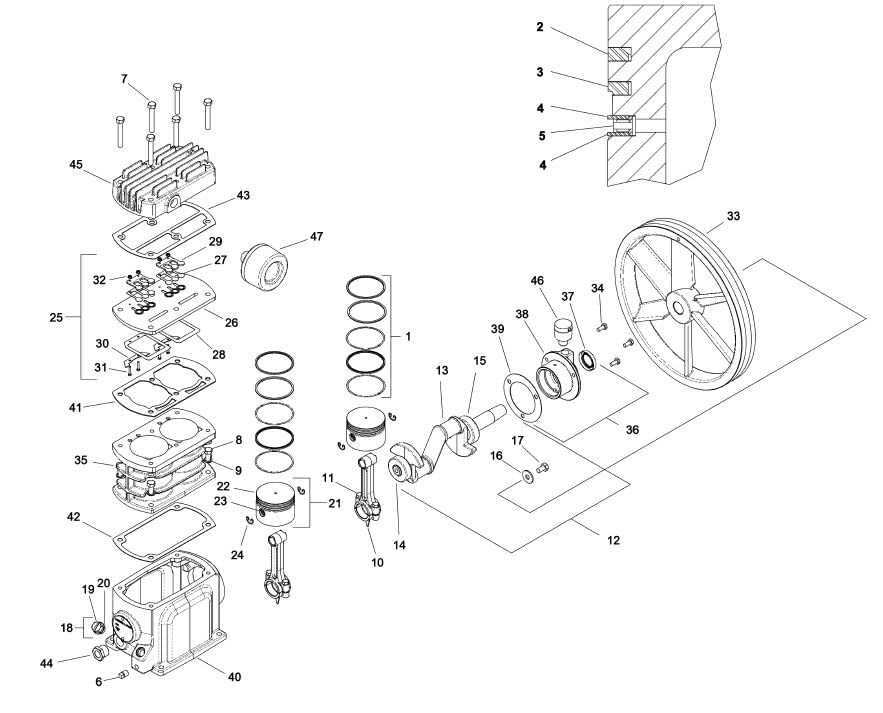 ingersoll rand air compressor parts diagram