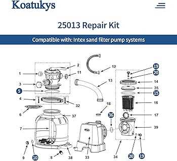 intex sand filter pump parts diagram