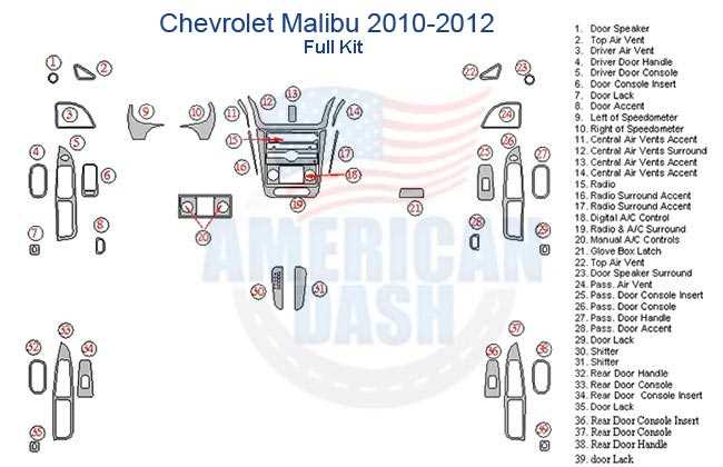 2010 chevy malibu parts diagram