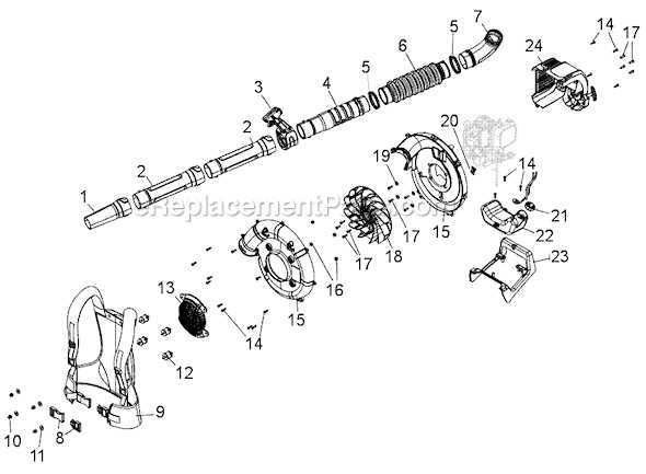 troy bilt blower parts diagram