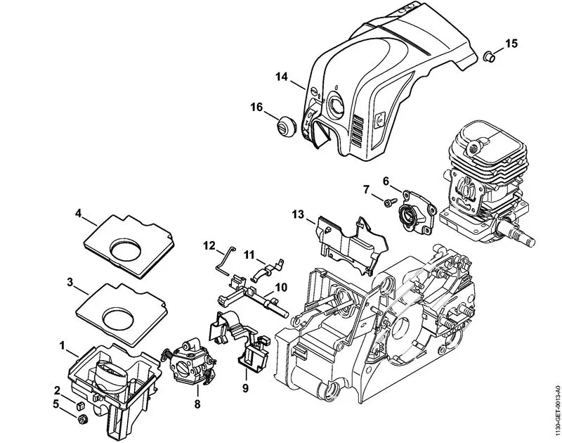 stihl ms180c parts diagram