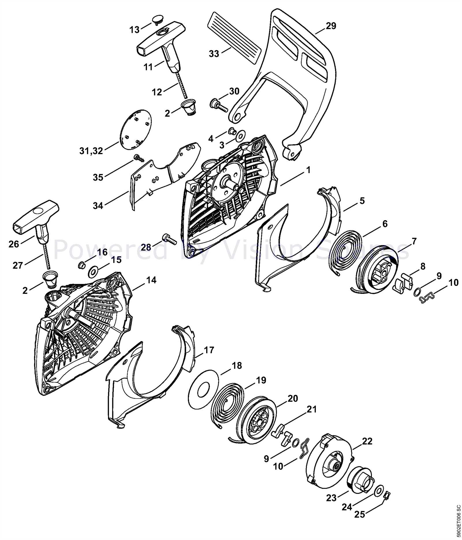 stihl ms 261 chainsaw parts diagram