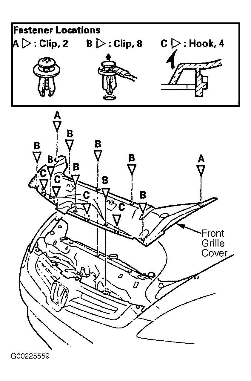 front end honda accord body parts diagram