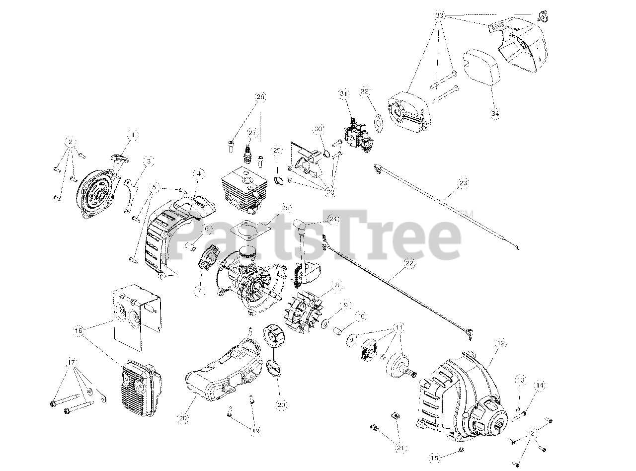 troy bilt weed eater parts diagram