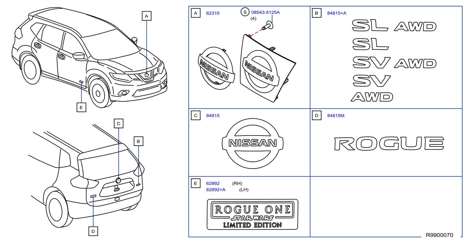 2015 nissan rogue parts diagram