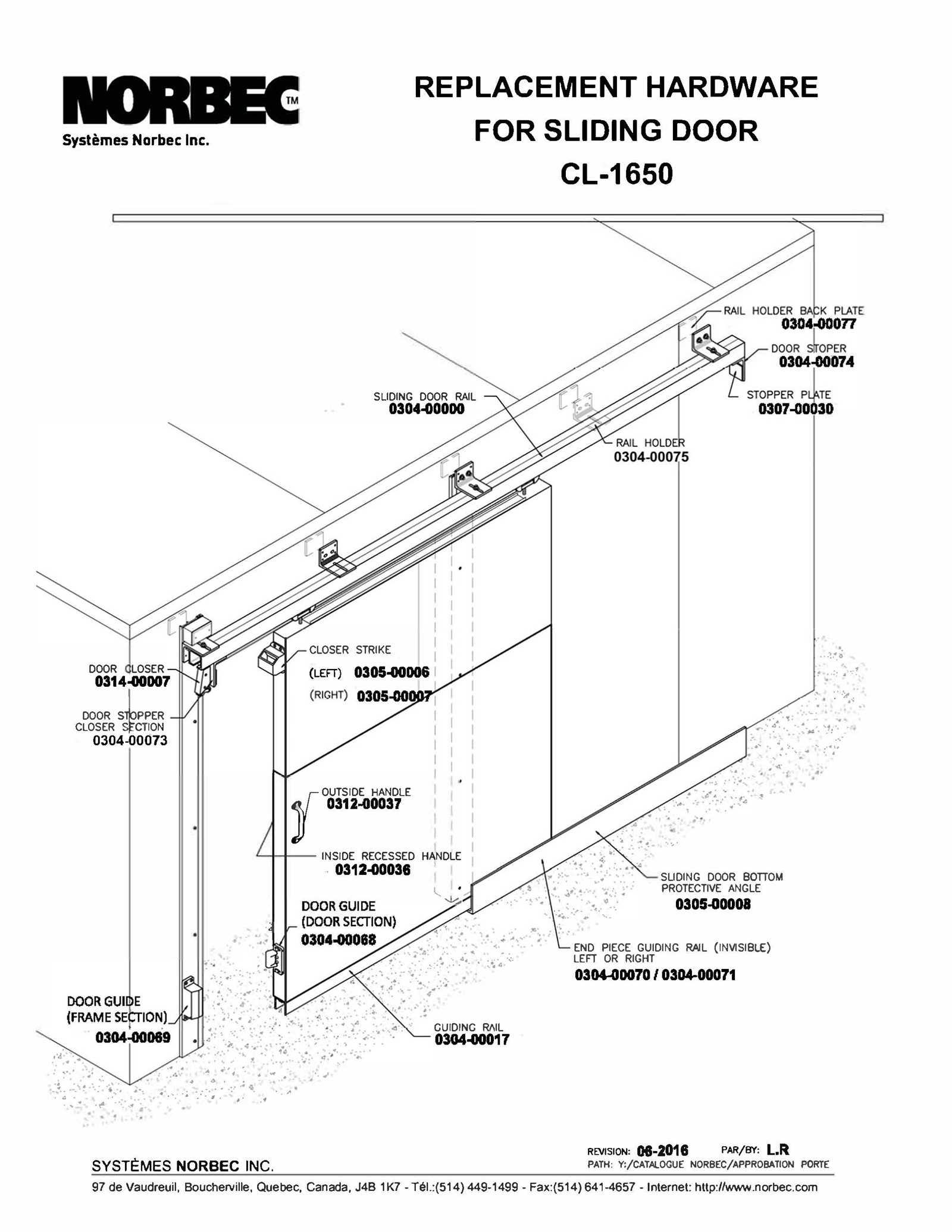 parts of a door frame diagram