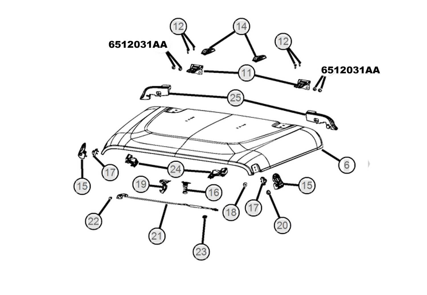 jeep gladiator parts diagram